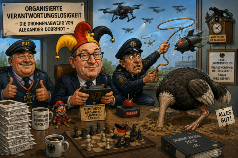 Organisierte Verantwortungslosigkeit – die Drohnenabwehr von Alexander Dobrindt