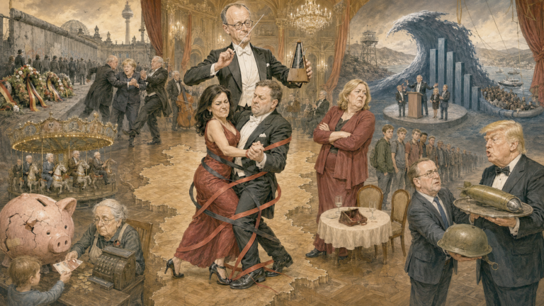 Der Rhythmus, den keiner tanzt — die Merz-Koalition zwischen Selbstlob und AfD-Hoch